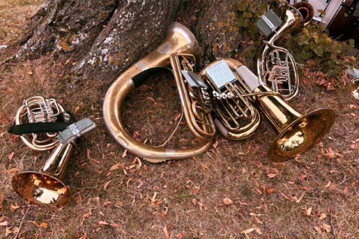 Traditionelle österreichische Blechblasinstrumente